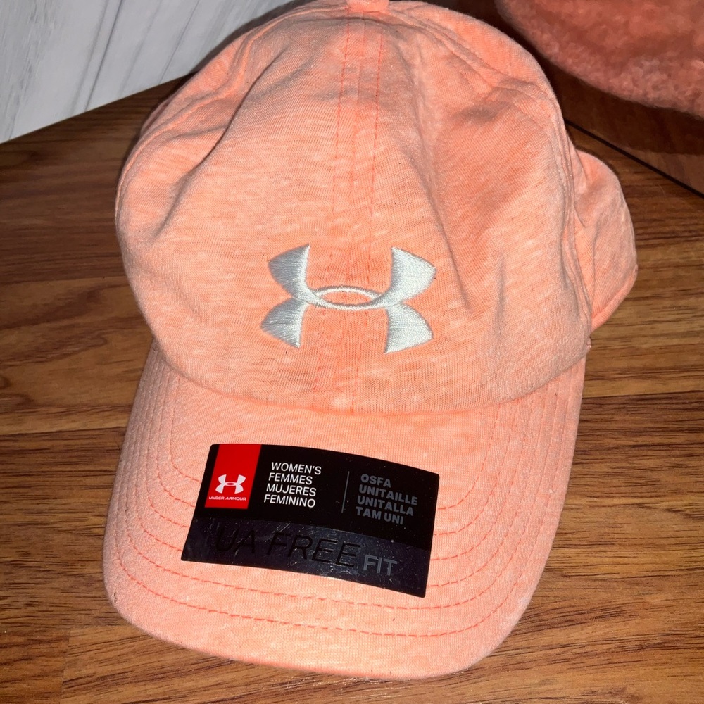 Under Armour Coral and Gray Cap